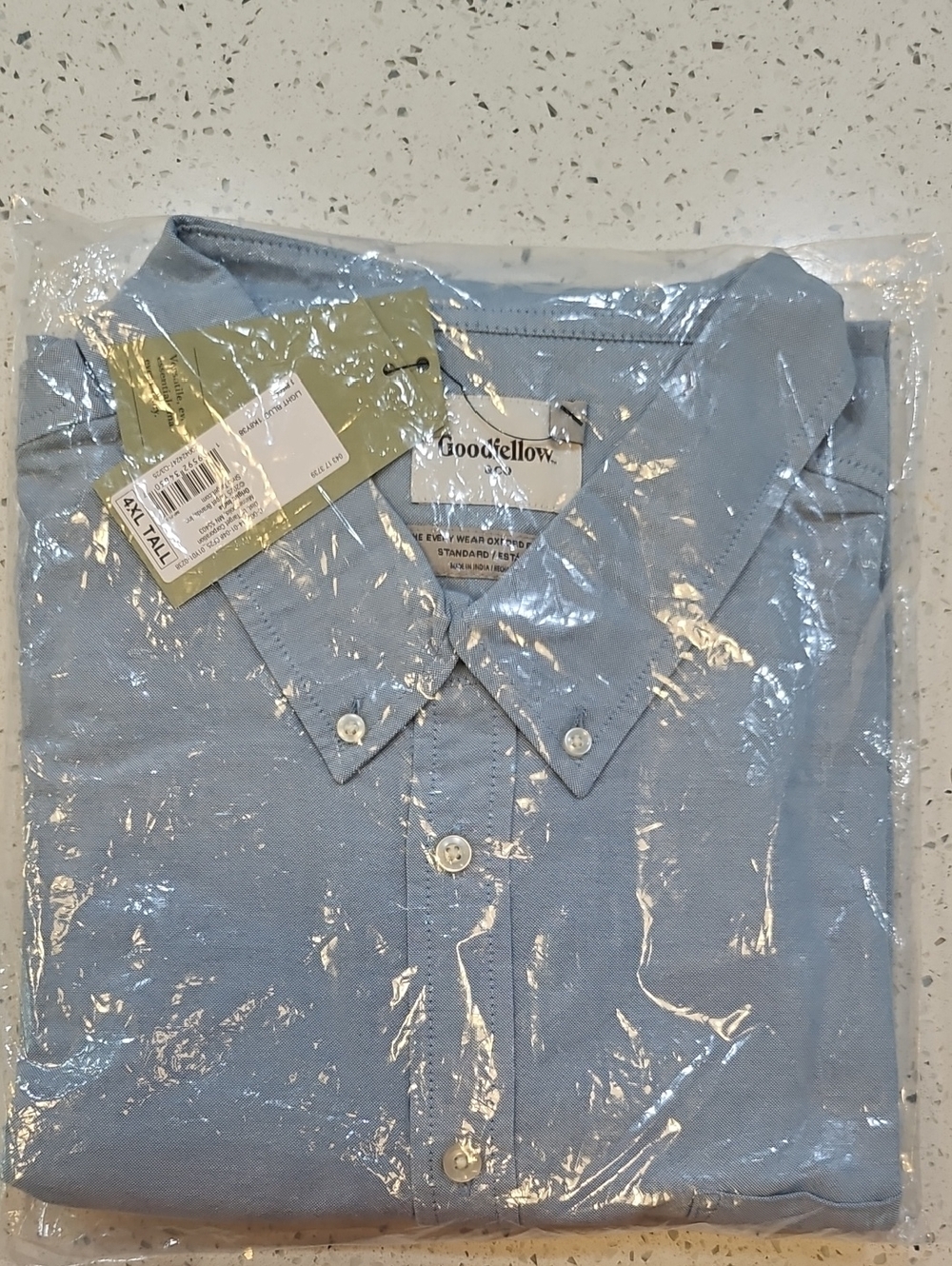 4XLT-Goodfellow & Co Men's Sky Blue Button-Down Shirt
